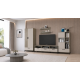 Модулна секция Наполи – Конфигурация №1 в цвят Дъб Артизан със Сиво както и Сива Кремона с Кашмир